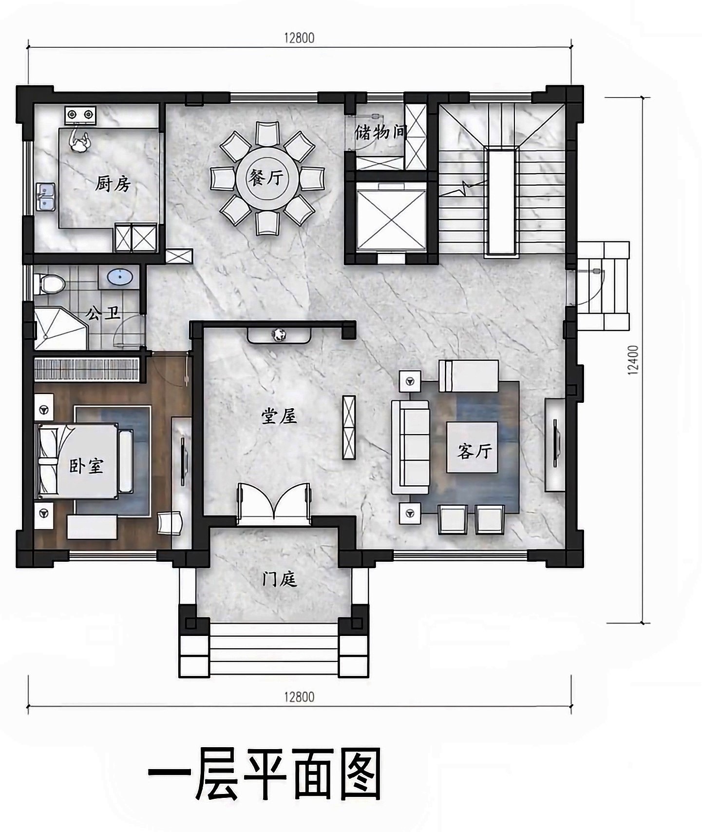 新农村别墅中的“标杆”户型，全套房设计带电梯，实用大气有派头