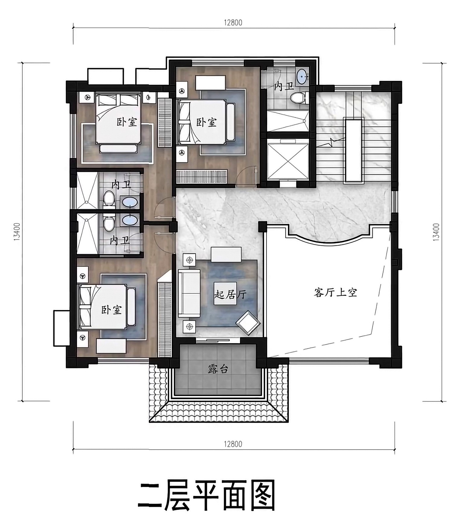 新农村别墅中的“标杆”户型，全套房设计带电梯，实用大气有派头