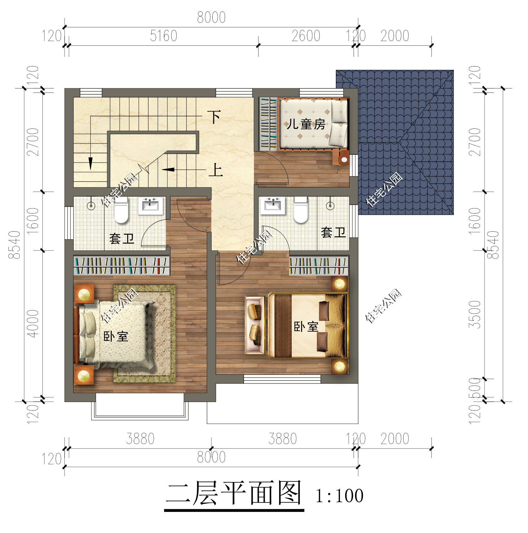 8x10米农村建房图纸图片