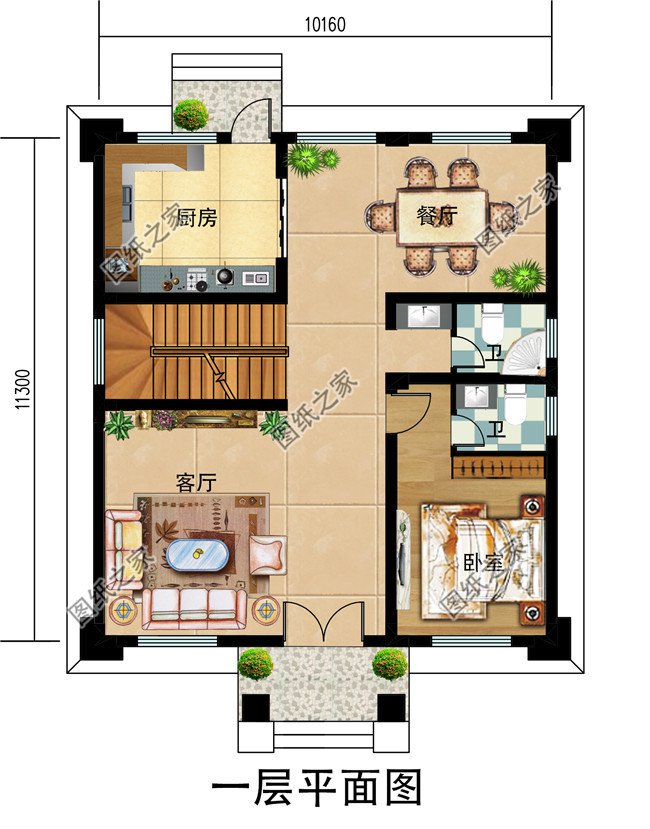 农村三层自建房效果图，经济实用，保证让你眼前一亮
