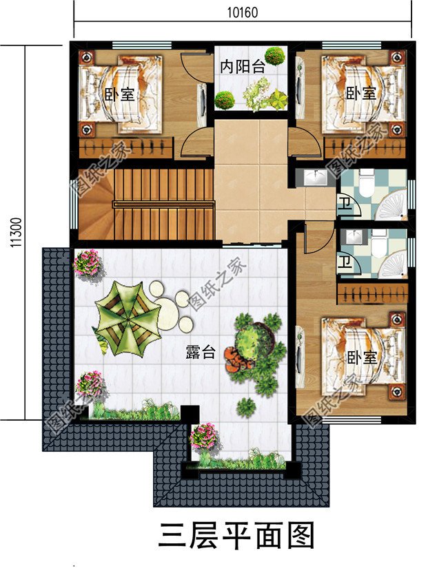 农村三层自建房效果图，经济实用，保证让你眼前一亮