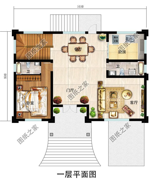 农村三层自建房效果图，经济实用，保证让你眼前一亮