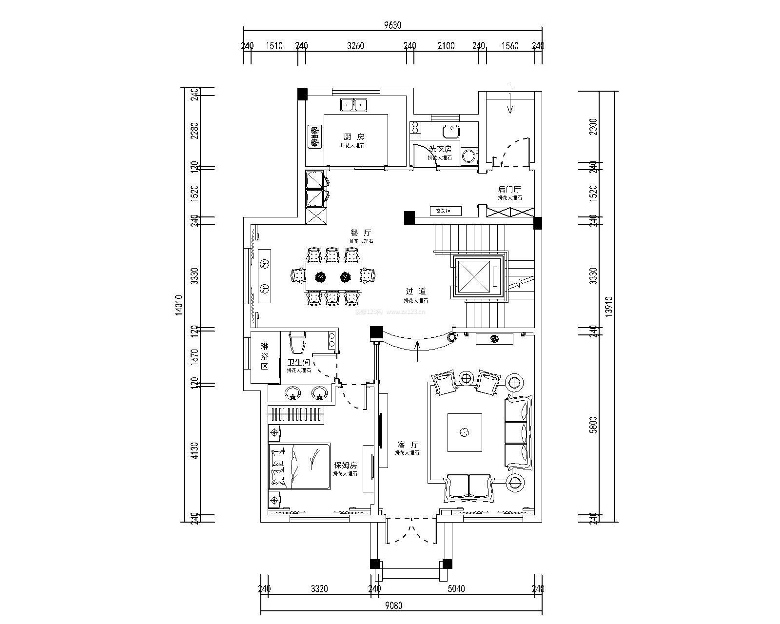 农村自建一层房设计图_自建房效果图_农村自建双拼房