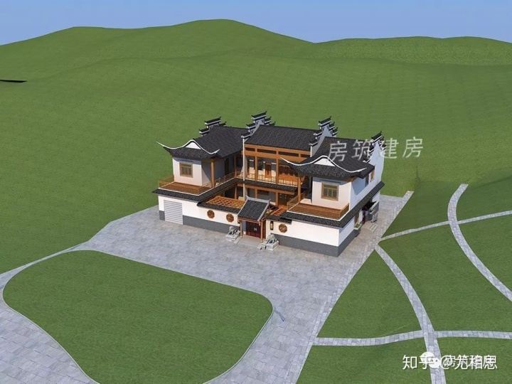霞浦自建榴房出售_100方农村自建两层房_自建房效果图