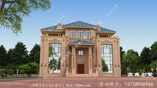 农村欧式别墅效果图首层272平方米