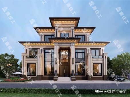鑫住工X5-210三层标准版中式三层版农村自建房-图纸大全