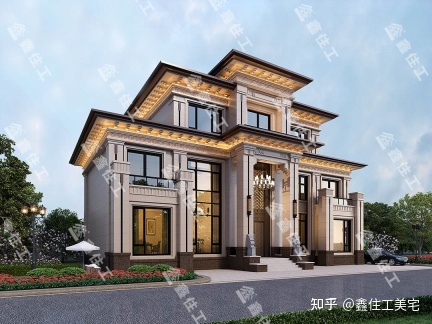自建房效果图_自建烘干房_农村自建双拼房