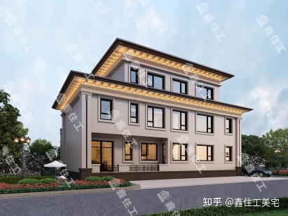 自建房效果图_农村自建双拼房_自建烘干房